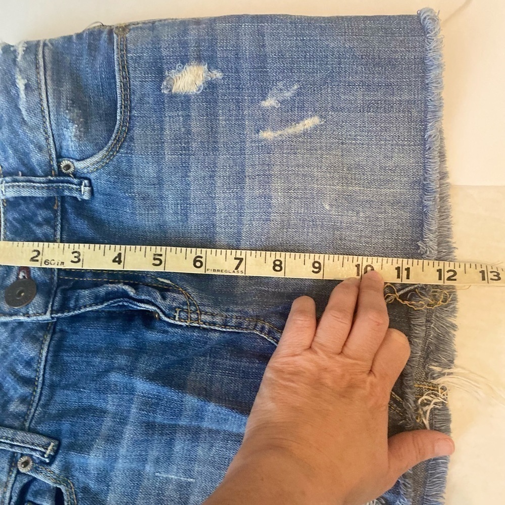 Aeropostale Skirts Denim Distressed Mini Skirt Size: 3/4 - Picture 7 of 7